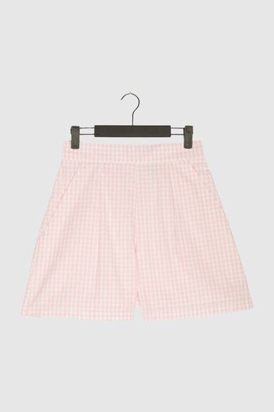 SHORTS VISEU GINGHAM PINK S