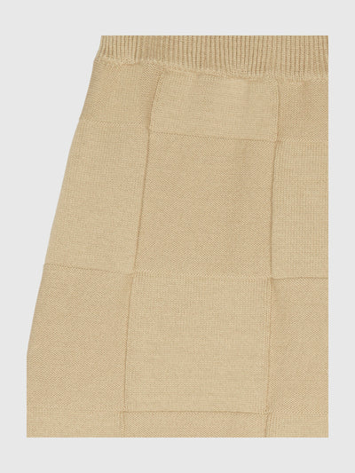 MINI KNIT SKIRT ALQUEVA ALMOND
