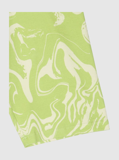 BIKER SHORTS GREEN WAVES