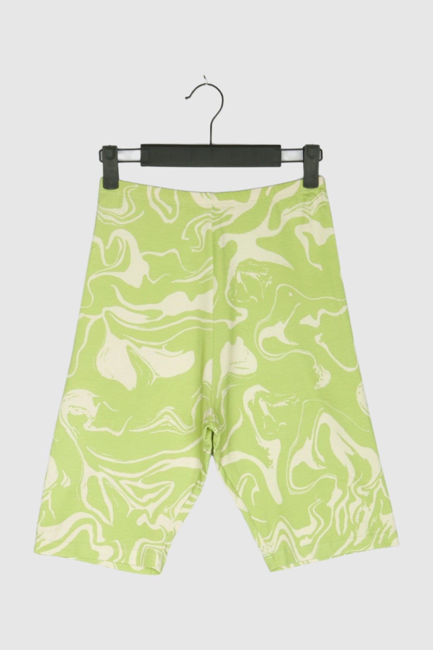 BIKER SHORTS GREEN WAVES