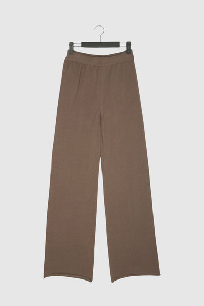 WIDE KNIT PANTS ANA GREIGE