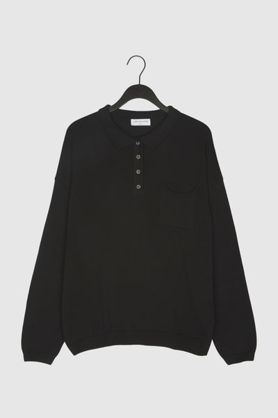 POLO KNIT SWEATER CORO BLACK UNISEX