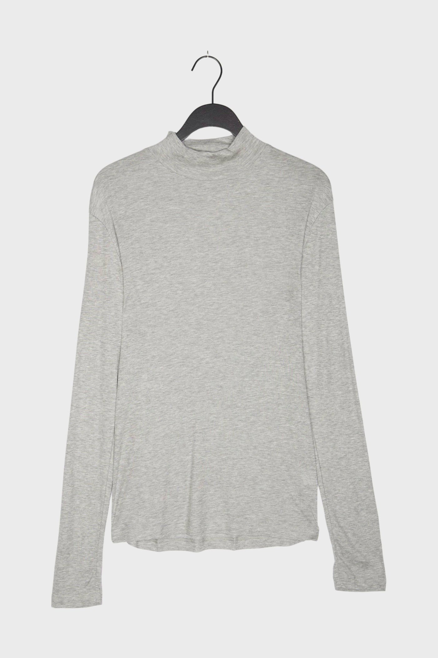 TURTLE NECK SWEATER MIO RIB LIGHT GREY 