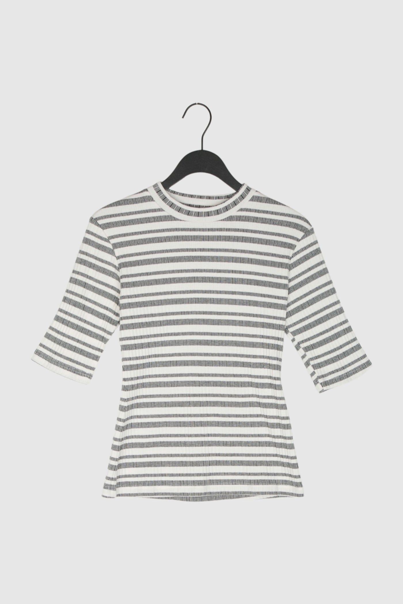 T SHIRT NINA BLACK AND WHITE RIB 