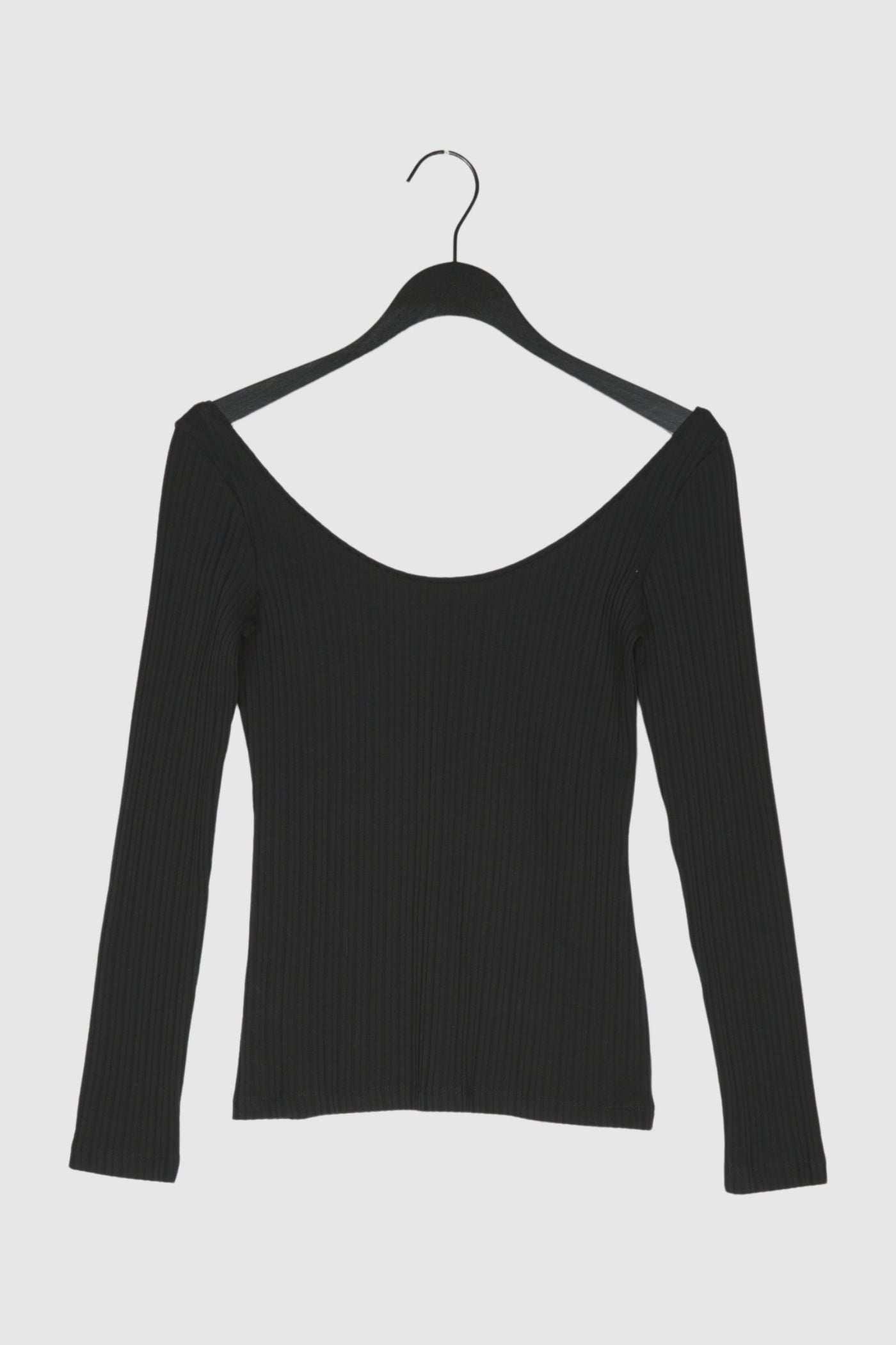 LONGSLEEVE SCOOP RIB BLACK