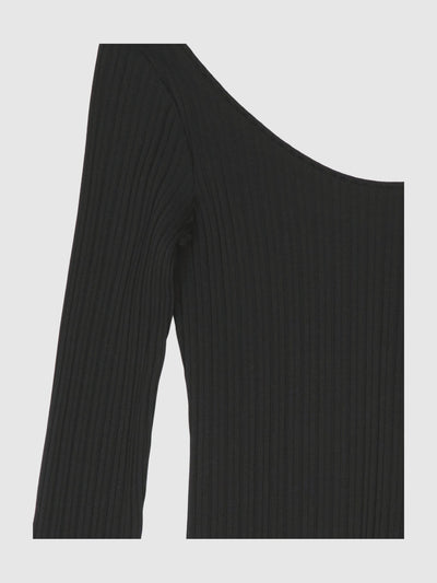 LONGSLEEVE SCOOP RIB BLACK